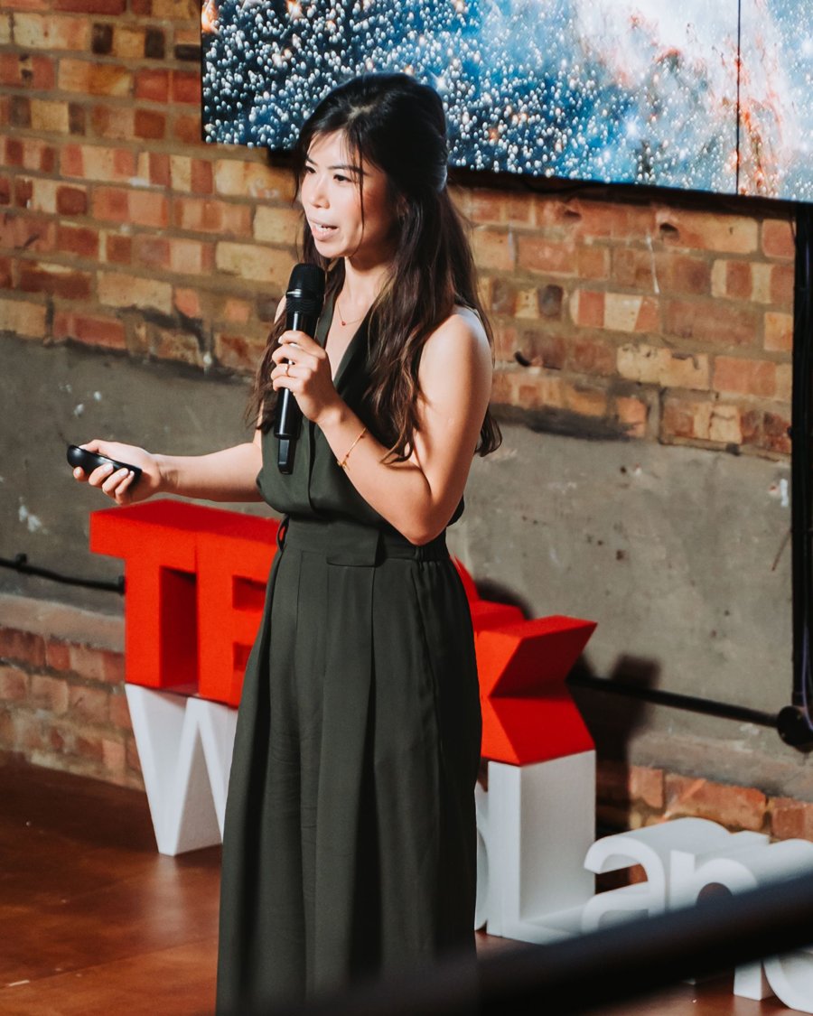 Joei Chan giving her TEDx talk